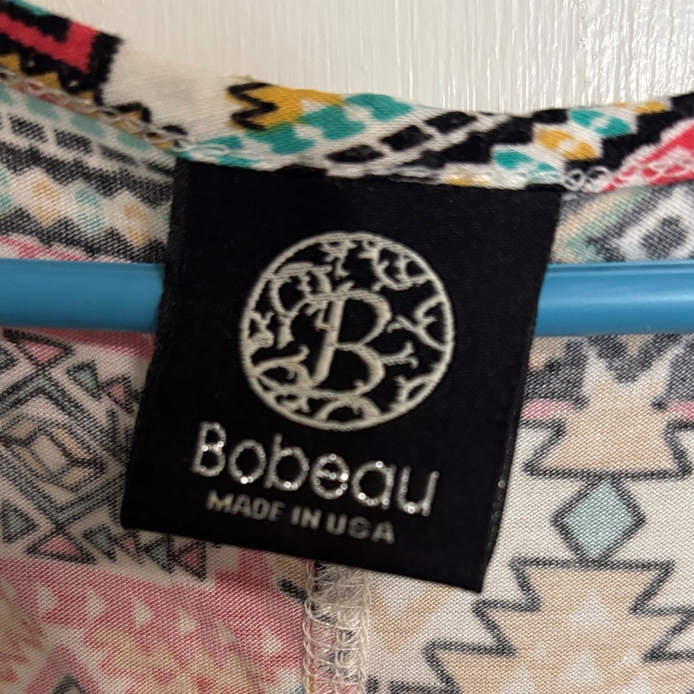 bobeau Multicolor Aztec Tank Mini Dress - Pink, Teal, Yellow & Black - Picture 2 of 6